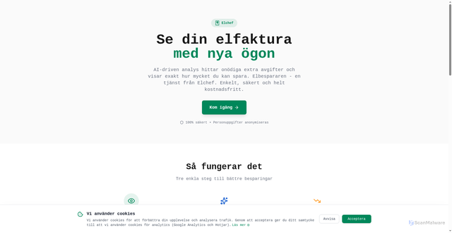 Security scan screenshot of https://www.elchef.se/