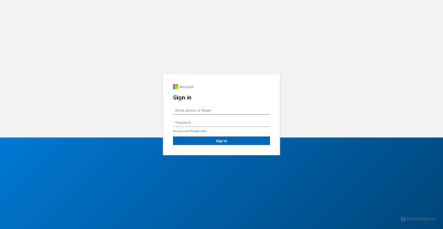 Security scan screenshot of https://phishing-test5.scanmalware.com