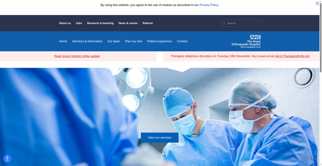 Security scan screenshot of https://roh.nhs.uk/