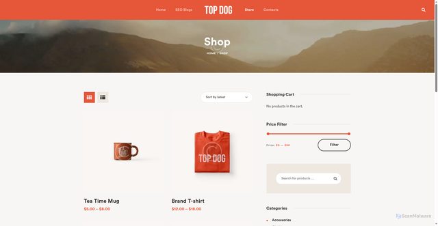 Security scan screenshot of https://taptobuy.store/shop./shop