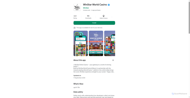 Security scan screenshot of http://winstartexas.site/
