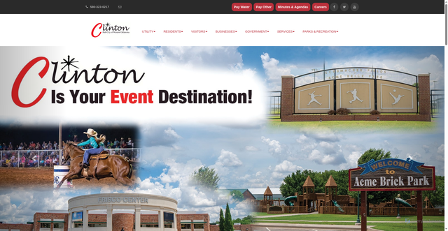 Security scan screenshot of https://clintonok.gov/