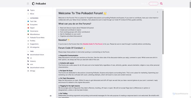 Security scan screenshot of https://forum.polkadot.network/t/computeflux-the-first-openai-compatible-ai-gateway-for-polkadot/17990