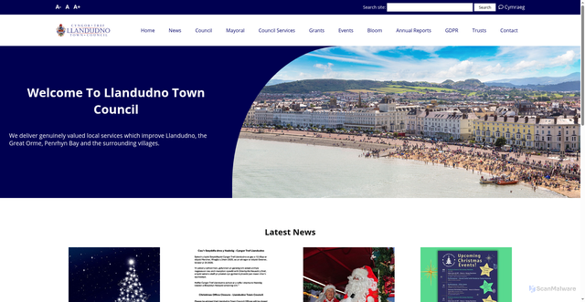 Security scan screenshot of https://www.llandudno.gov.uk/