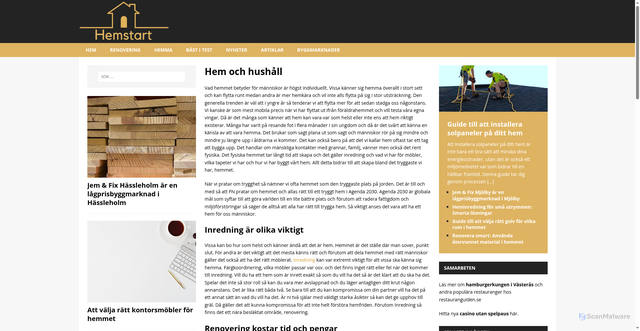 Security scan screenshot of https://hemstart.se