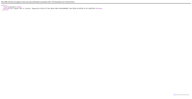 Security scan screenshot of https://blob.phx25prdstrz07a.trafficmanager.net