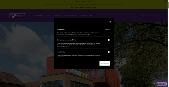 Security scan screenshot of http://www.newvic.ac.uk