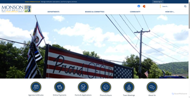 Security scan screenshot of https://monson-ma.gov/