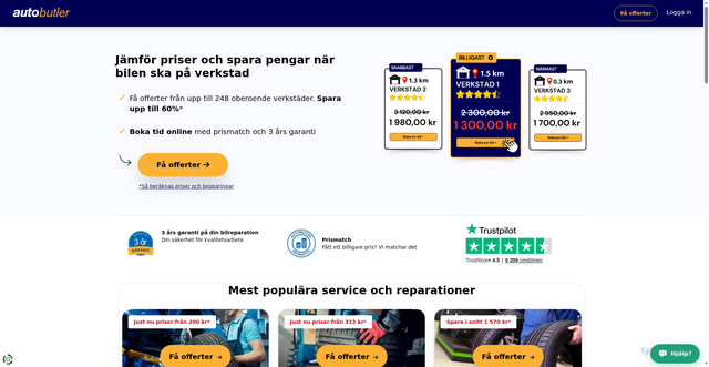 Security scan screenshot of https://autobutler.se
