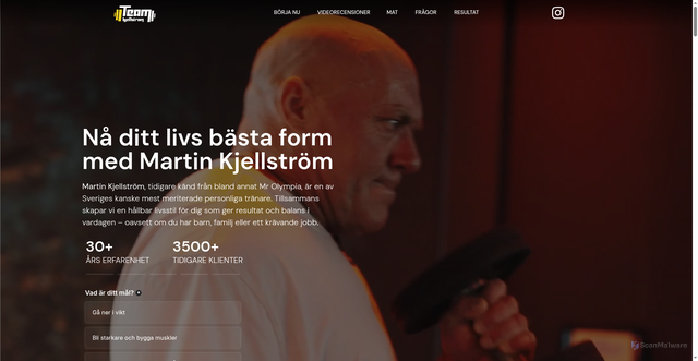 Security scan screenshot of https://teamkjellstrom.com/