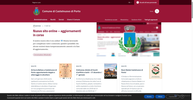 Security scan screenshot of https://www.comune.castelnuovodiporto.rm.it/