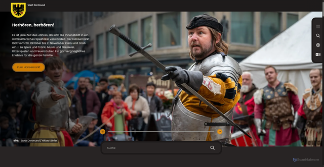 Security scan screenshot of https://www.dortmund.de/