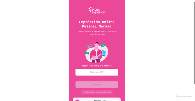 Security scan screenshot of https://emprestimosimgl.vercel.app/
