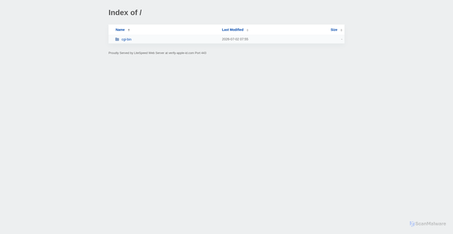 Security scan screenshot of http://verify-apple-id.com/?fake_crap_for_dvmb_naive_idlots