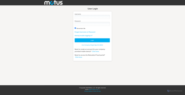 Security scan screenshot of https://mobility.motus.com