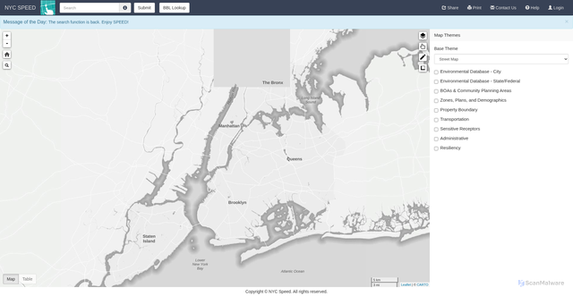 Security scan screenshot of https://speed.cityofnewyork.us/