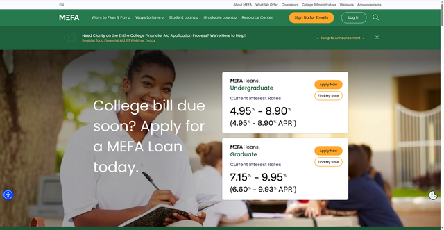 Security scan screenshot of https://mefa.org