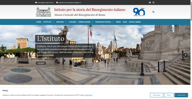 Security scan screenshot of https://www.risorgimento.it/