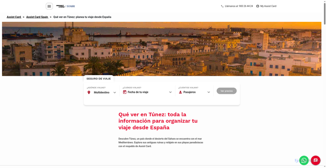 Security scan screenshot of https://www.assistcard.com/es/que-ver-en-tunez