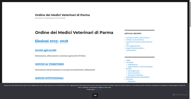Security scan screenshot of https://ordineveterinari.parma.it/