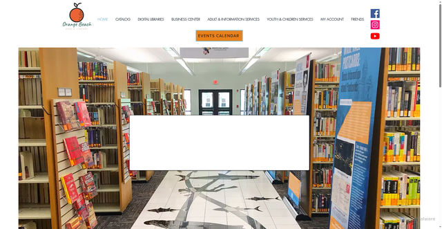 Security scan screenshot of https://www.orangebeachlibrary.gov/