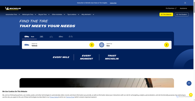 Security scan screenshot of https://www.michelinman.com
