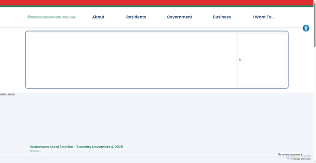 Security scan screenshot of https://watertown-ma.gov/