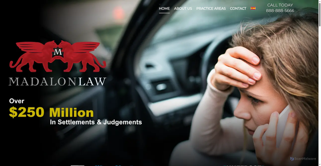 Security scan screenshot of https://madalonlaw.com/