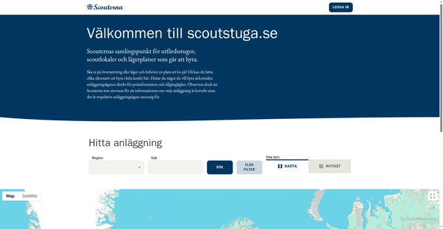 Security scan screenshot of https://scoutstuga.se