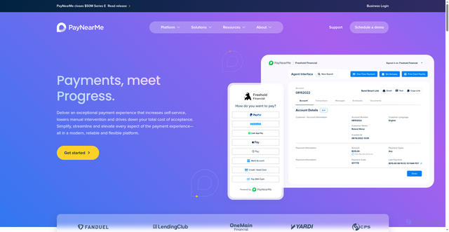 Security scan screenshot of https://paynearme.com