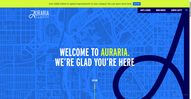 Security scan screenshot of aurariacampus.edu