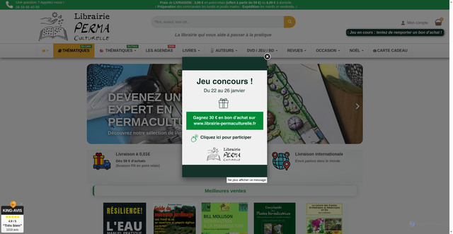 Security scan screenshot of https://librairie-permaculturelle.fr