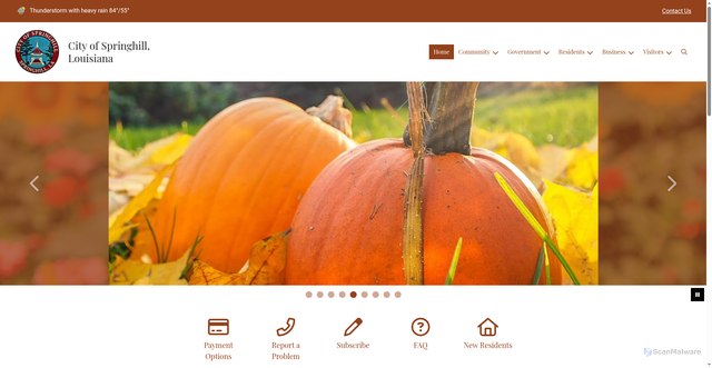 Security scan screenshot of https://springhilllouisiana.gov/