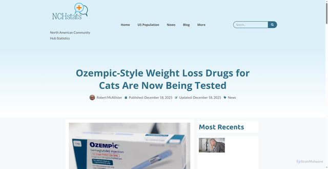 Security scan screenshot of https://nchstats.com/ozempic-style-weight-loss-drugs-for-cats/