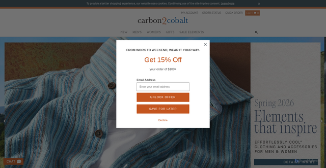 Security scan screenshot of https://www.carbon2cobalt.com