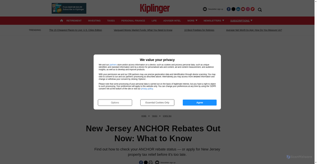 Security scan screenshot of https://www.kiplinger.com/taxes/new-jersey-anchor-program-payments