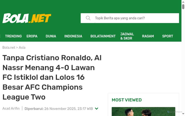 Security scan screenshot of https://www.bola.net/asia/tanpa-cristiano-ronaldo-al-nassr-menang-4-0-lawan-fc-istiklol-dan-lolos-16-besar-afc-champion-8ca27d.html