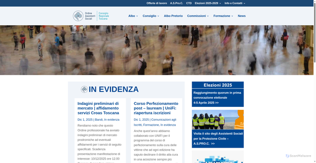 Security scan screenshot of https://www.oastoscana.eu/
