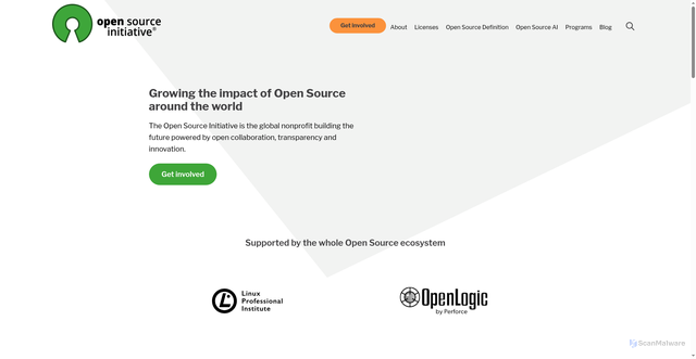 Security scan screenshot of https://www.opensource.org