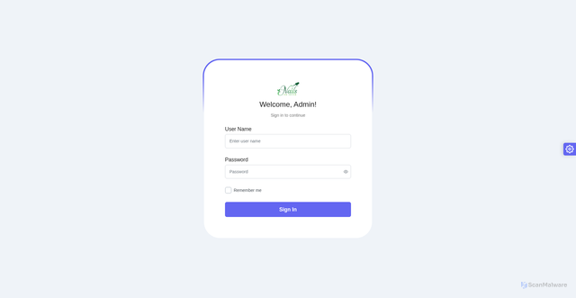 Security scan screenshot of https://admin.nailsornever.com/