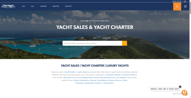 Security scan screenshot of https://denisonyachtsales.com