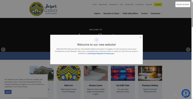 Security scan screenshot of https://www.jaspercountysc.gov/
