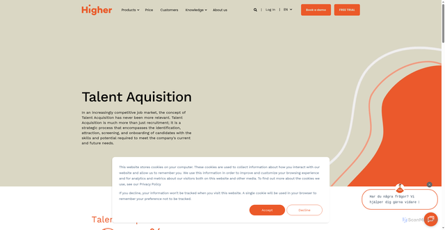 Security scan screenshot of https://higher.nu/en/all-about-recruitment/talent-aquisition