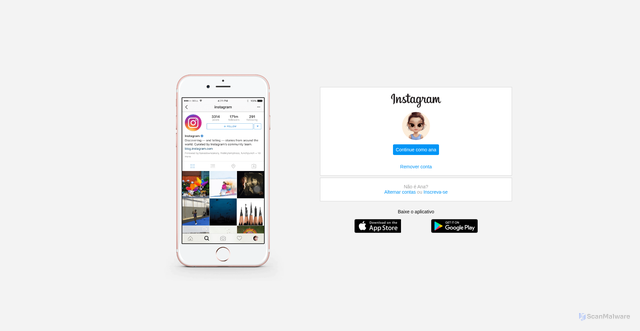 Security scan screenshot of https://instagram-clone-login-page.vercel.app/