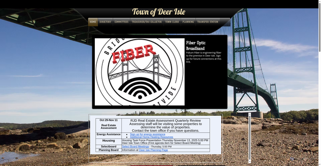 Security scan screenshot of https://www.deerislemaine.gov/