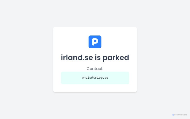 Security scan screenshot of https://irland.se/