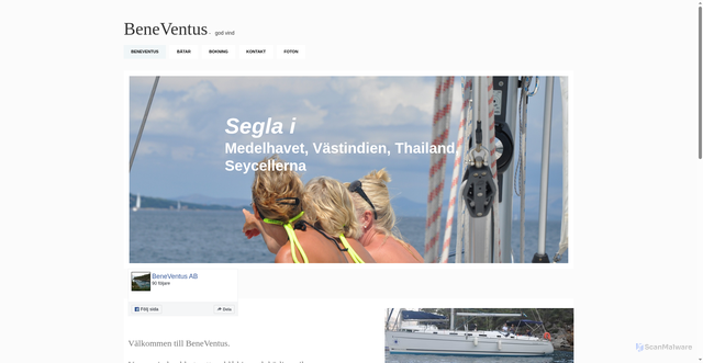 Security scan screenshot of https://beneventus.se
