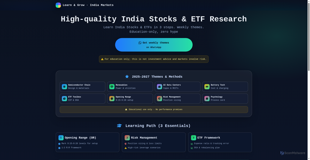 Security scan screenshot of https://stock-landing-in2-text.pages.dev/