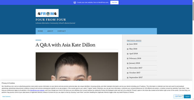 Security scan screenshot of https://fourfromfour.wordpress.com/2018/06/20/a-qa-with-asia-kate-dillon/