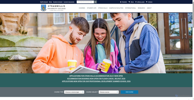 Security scan screenshot of https://www.stran.ac.uk/